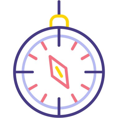 pusula simgesi, vektör illüstrasyonu