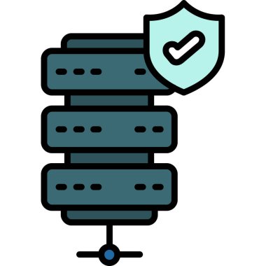 Koruma sigortası ikonu - ana hatları biçiminde