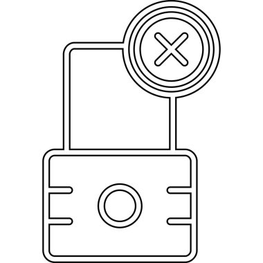 Güvenli simgeyi kilitle. Web için güvenli vektör sembolünün özet çizimi