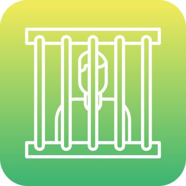 benzersiz hapishane çubuğu vektör çizgisi simgesi