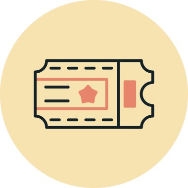 Bilet. Web simgesi basit illüstrasyon