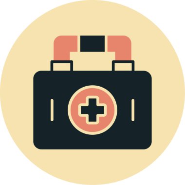 ilk yardım kiti vektör simgesi