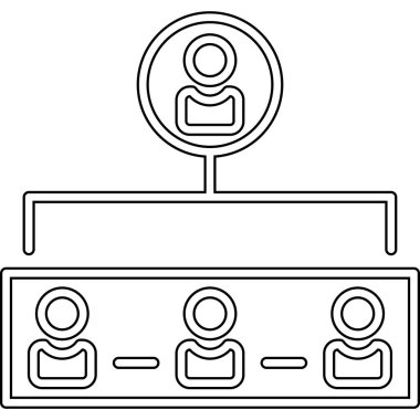 iş yönetimi simgesi vektör illüstrasyonu