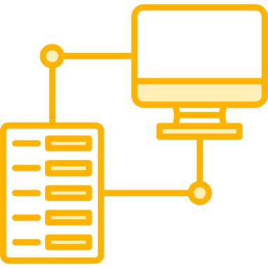 Sunucu. Web simgesi basit tasarım
