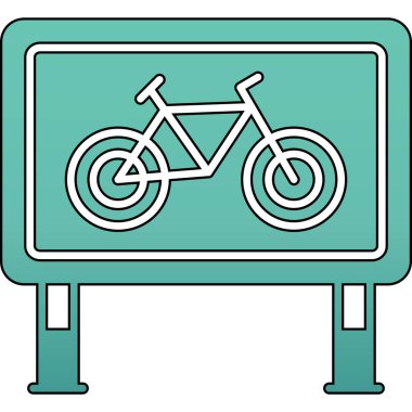 Bir bisiklet simgesinin vektör illüstrasyonu