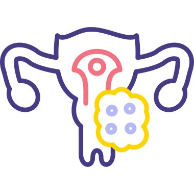 Kanser. Web simgesi basit illüstrasyon