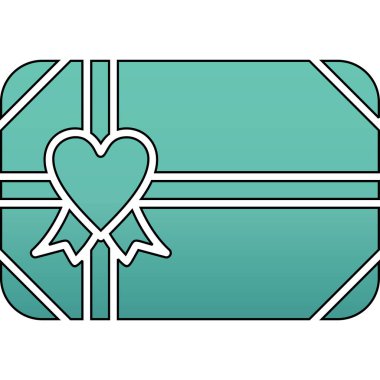 Yay ikonlu hediye. hediye vektörünün çizgi film çizimi - vektör