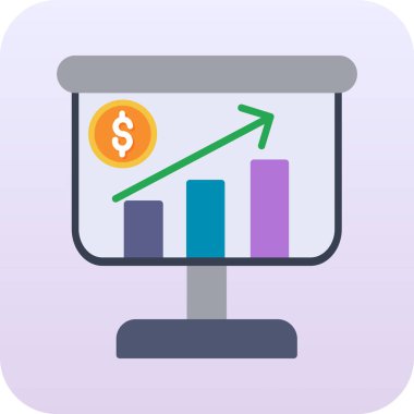 Web ve mobil için büyüme vektörü simgesi modern basit vektör çizimi