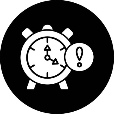 Alarm simgesi modada izole edilmiş arkaplan