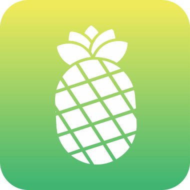 ananas ağ simgesi, vektör illüstrasyonu