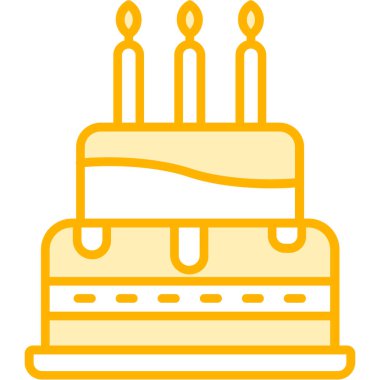 Mumlu doğum günü pastası vektör tasarımı