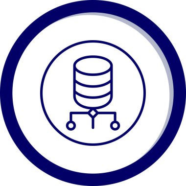 veritabanı. Web simgesi basit illüstrasyon