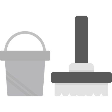 bahçe kovası simgesi, vektör illüstrasyonu