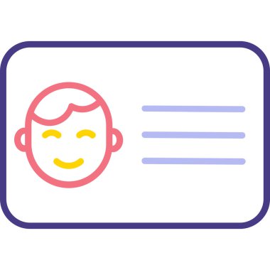 kart simge vektör çizim