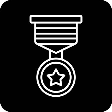 Madalya ikon vektör illüstrasyonu