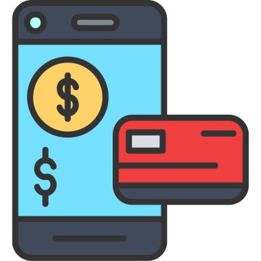 ödemeli cep telefonu ödeme kartı simgesi