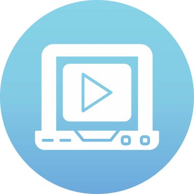 video vektör simgesi modern basit tasarım illüstrasyonu