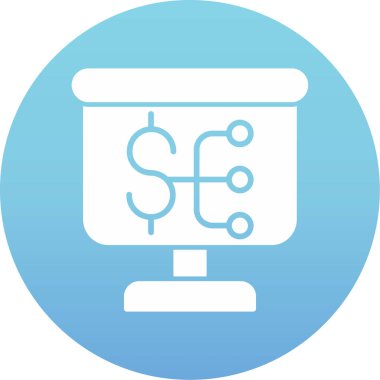 Dolar. Web simgesi basit illüstrasyon