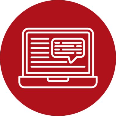 Sohbet simgesinin vektör illüstrasyonu