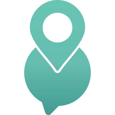 harita pin konumu simgesi katı biçiminde