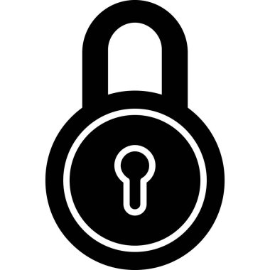 Kilit. Web simgesi basit illüstrasyon