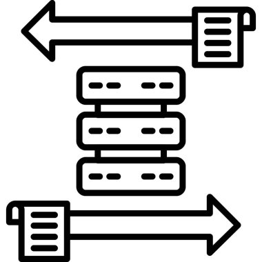 Sunucu. Web simgesi basit illüstrasyon
