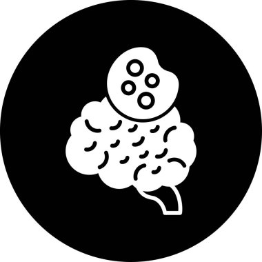 beyin ikonu vektör illüstrasyonu