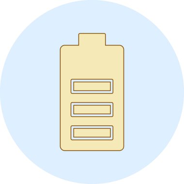 Pil simgesinin vektör illüstrasyonu