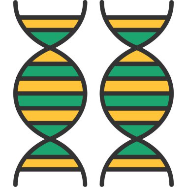 DNA molekül ikonu. Web için DNA vektör simgelerinin özet çizimi