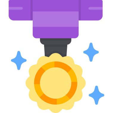 Arka planda roket olan bir roketin vektör simgesi