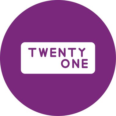 22 yıllık işaret simgesi, vektör illüstrasyonu