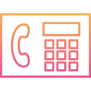 Telefon simgesinin vektör illüstrasyonu