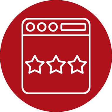 Reyting. Web simgesi basit illüstrasyon