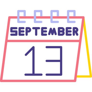 Eylül 2 takvim sayfasının vektör illüstrasyonu