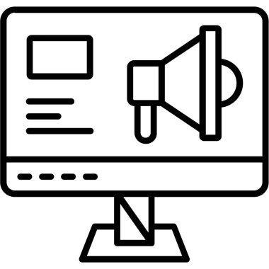 Bilgisayar. Web simgesi basit illüstrasyon