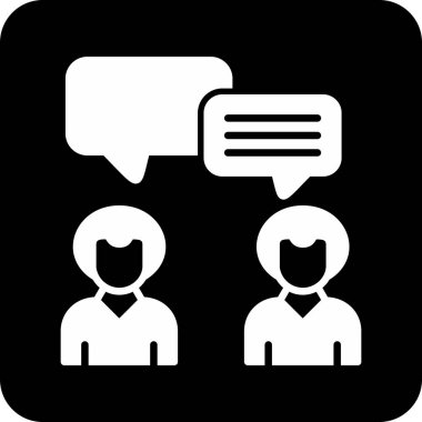 Sohbet simgesi vektörü, düz tasarım en iyi vektör simgesi