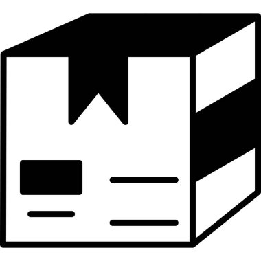 kutu teslim paketi simgesi ana hat biçiminde