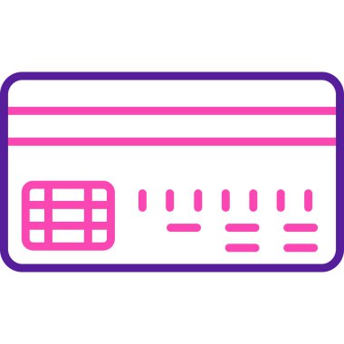 Kredi kartı vektör simgesi.