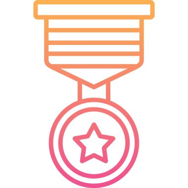 Madalya. Web simgesi vektör illüstrasyonu