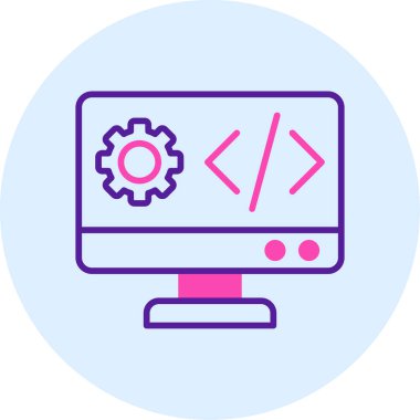 Bilgisayar. Web simgesi basit illüstrasyon