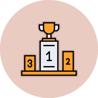 Kupa. Web simgesi basit illüstrasyon