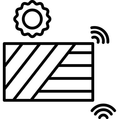 uydu simgesi vektör illüstrasyonu