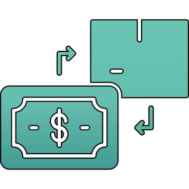 Dolar simgesi vektör illüstrasyonu