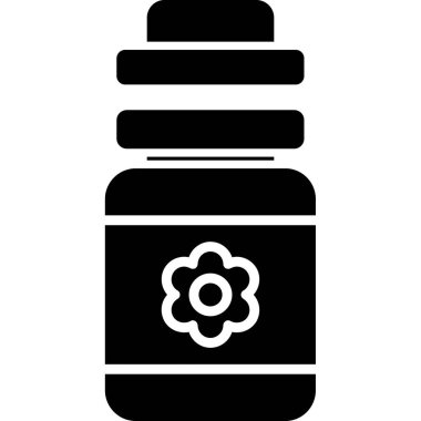 Ayçiçeği çekirdekli şişe, basit simge