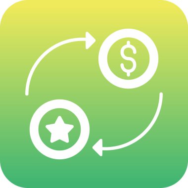 Dolar işareti simgesi, vektör çizimi