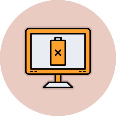 Bilgisayar. Web simgesi basit illüstrasyon