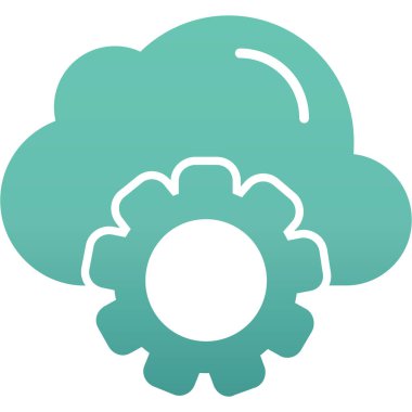 Bulut teknoloji simgesi. vektör çizim.