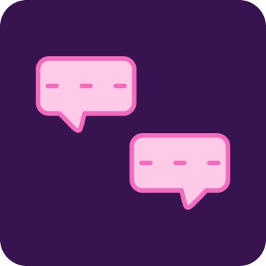 Konuş. Web simgesi basit illüstrasyon