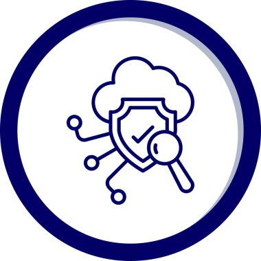 Veri koruma simgesi, vektör çizim