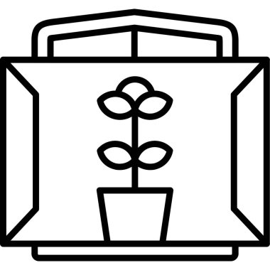 çiçek saksısı vektör illüstrasyonu